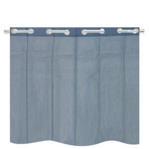 Eyelet Sheer Curtain Blue