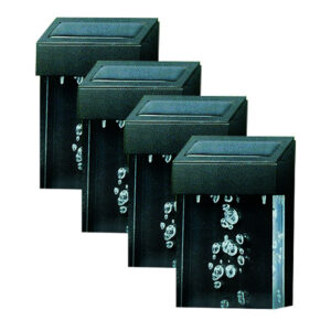 Solar Led Wall Lamp Outdoor 5x8x13cm Black
