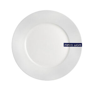 Metroware Dinner Plate 10inc. Round Opal Plain Pack Of 6 In Shrinkpack White
