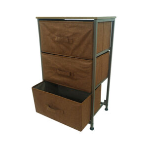 Alternative view of ZUG Storage Cart 3 Tier Metal MDF And Fabric Material