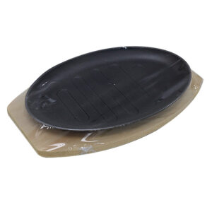 Alternative view of Sizzling Plate Oval W/Wood