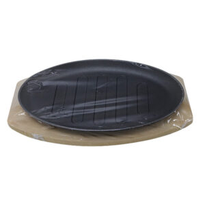 Sizzling Plate Oval W/Wood