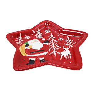 Alternative view of Christmas Platter Star Santa Shaped