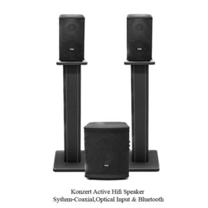 Konzert Active Hifi Speaker System - Coaxial, Optical Input and Bluetooth