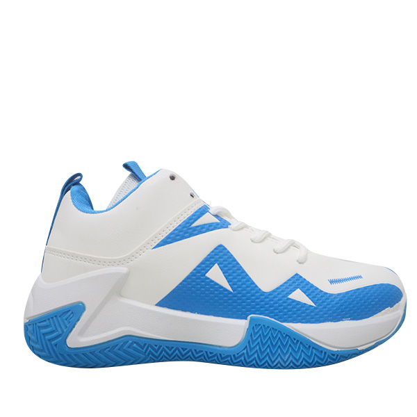 Blue Camp Kids Boy Basketball Shoes - White-Blue - Size: 28-35
