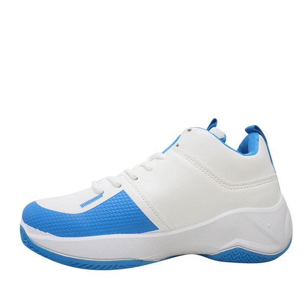 Blue Camp Kids Boy Basketball Shoes - White-Blue - Size: 28-35 - Image 2
