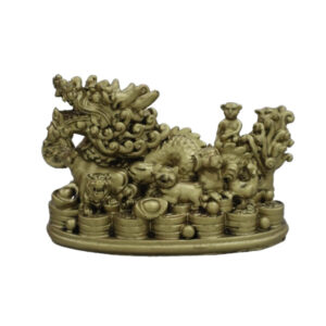 Alternative view of TD Lucky 12 Zodiac With Gold Coins Antique