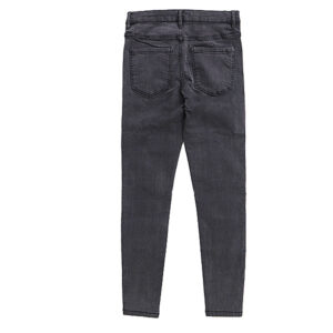 Alternative view of Blue Camp Girls Teen Basic Mid Waist Jeans Washed - Gray