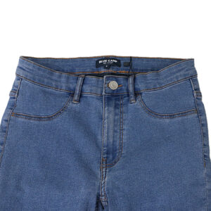 Alternative view of Blue Camp Girls Teen Basic Mid Waist Jeans Medium Washed - Blue