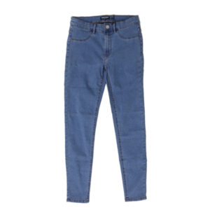 Blue Camp Girls Teen Basic Mid Waist Jeans Medium Washed - Blue