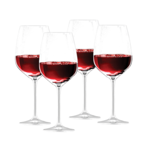 Masflex Wine Glass Rose - 4Pc Set Crystal