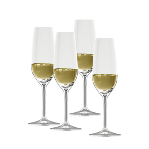 Masflex Wine Glass Flute - 4Pc Set Crystal