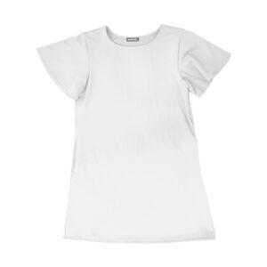 Blue Camp Ladies Mini Dress With Pocket - White