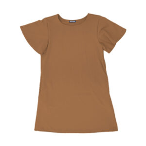 Blue Camp Ladies Mini Dress With Pocket - Camel