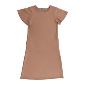 Blue Camp Ladies Maxi Dress With Pocket - Camel