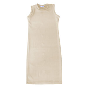 Blue Camp Ladies Sleeveless Midi Dress - Beige