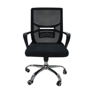 Office Chair Mesh Mid Back Black