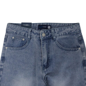 Alternative view of Blue Camp Girls Teen Baggy Wide Straight Jeans - Denim