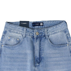 Alternative view of Blue Camp Girls Teen Wide Denim Pants With Slit - Denim