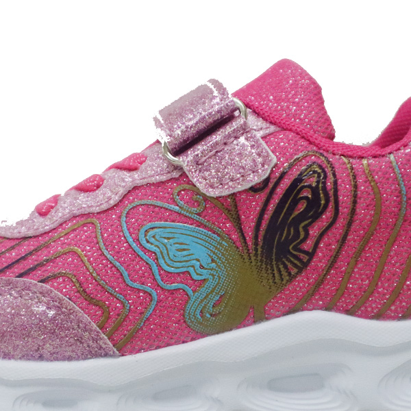 Blue Camp Kids Girl Active Shoes With Light - Fuchsia -Size: 28-35 - Image 5