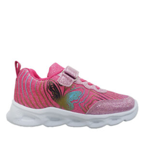 Blue Camp Kids Girl Active Shoes With Light - Fuchsia -Size: 28-35