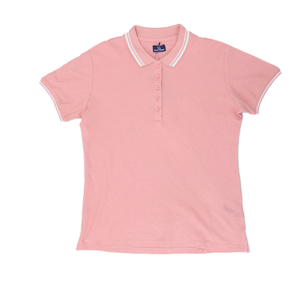 Blue Camp Ladies Polo Pique With Side Slit - Reddish Brown