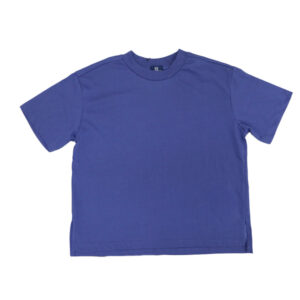 Blue Camp Ladies Boxy T-Shirt Plain With Side Slit - Dark Blue