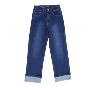 Blue Camp Girls Teen High Waist Straight Leg Jeans - Multicolor