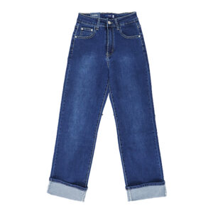 Blue Camp Girls Teen High Waist Straight Leg Jeans - Multicolor
