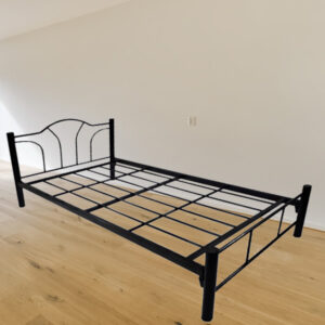 Metal Single Bed - Black