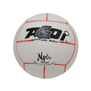 A & Di Volleyball Rubber with Red Lining White