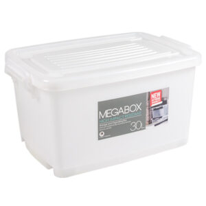 Megabox Storage Box 30L Clear 49 x 25 x 26.5cm