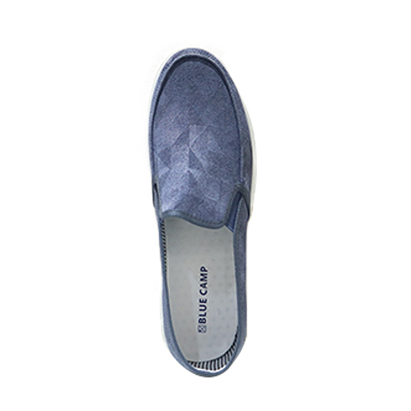 Blue Camp Mens Casual Lifestyle Sneakers Slip-On - Navy Blue - Image 4