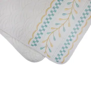 Alternative view of Cream Sofa Matt Anti-Skid Quilt Embroidered