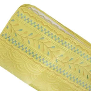 Alternative view of Gold Sofa Matt Anti-Skid Quilt Embroidered