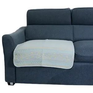 Gray Sofa Matt Anti-Skid Quilt Embroidered