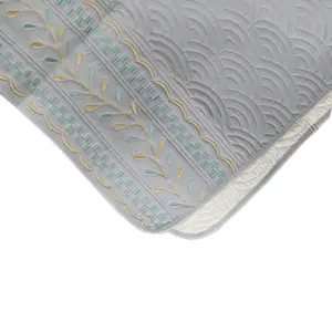 Alternative view of Gray Sofa Matt Anti-Skid Quilt Embroidered
