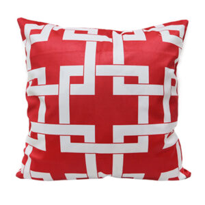 Throw Pillow Case Velvet Red Coll Print Abstarct