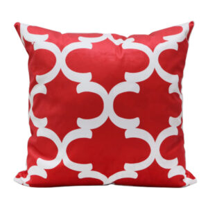 Throw Pillow Case Velvet Red Coll Print Diamond