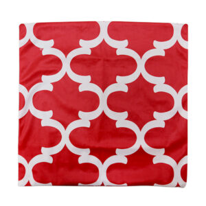 Alternative view of Throw Pillow Case Velvet Red Coll Print Diamond