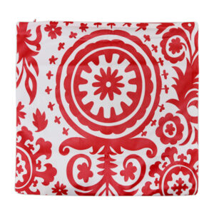 Alternative view of Throw Pillow Case Velvet Red Coll Print Small Flower