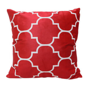 Throw Pillow Case Velvet Red Coll Print Small Diamond
