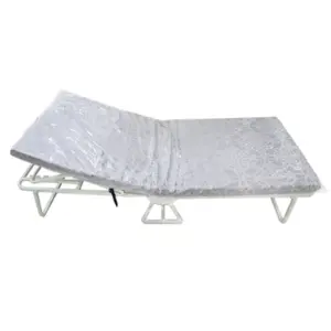 Folding Bed with Foam Adjustable Beige
