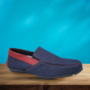 Blue Camp Mens Casual Loafers Driving Maong/Red - CENTENO