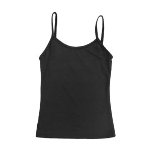 Blue Camp Ladies Spaghetti Tank Top Plain - Black