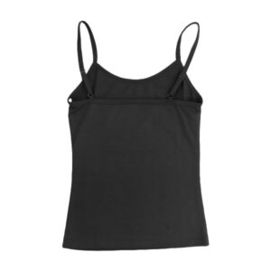 Alternative view of Blue Camp Ladies Spaghetti Tank Top Plain - Black