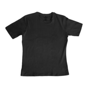 Blue Camp Ladies Round Neck Short Sleeve Basic T-Shirt - Black