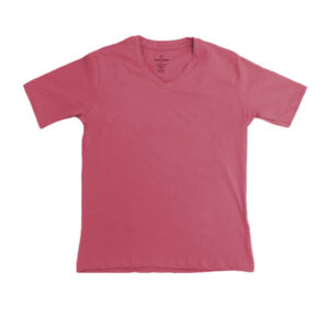 Blue Camp Ladies V-Neck Short Sleeve Basic T-Shirt - Light Rose