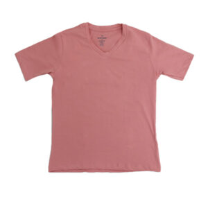 Blue Camp Ladies V-Neck Short Sleeve Basic T-Shirt - Peach