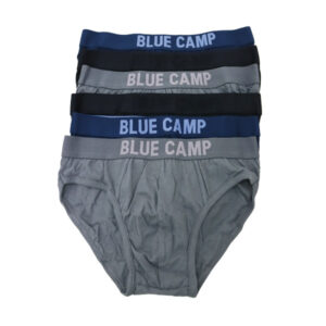Blue Camp Men's 6-In-1 Hipster Brief Black-Blue-Gray